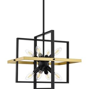 Modern Black and Gold Chandelier
